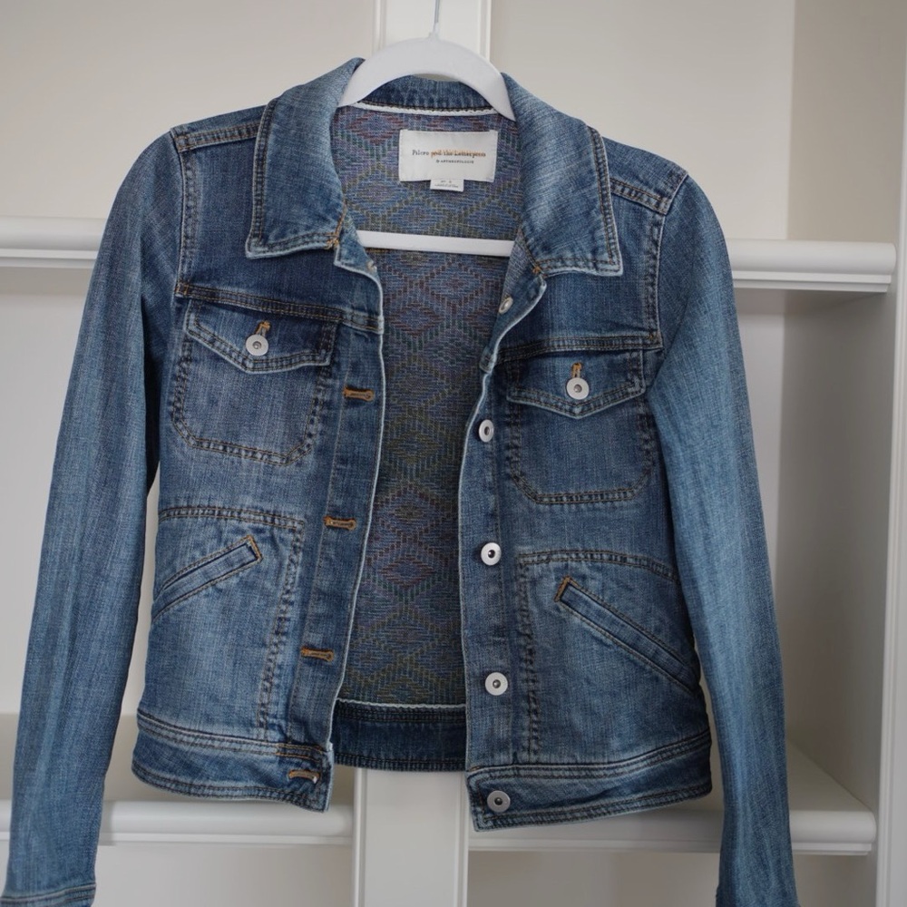 Anthropologie Blue Denim Jacket